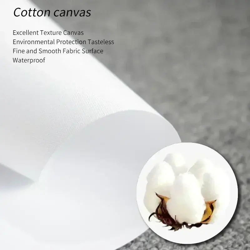 White cotton canvas with fine texture and waterproof qualities for decorbites™ inspirational discipline art print