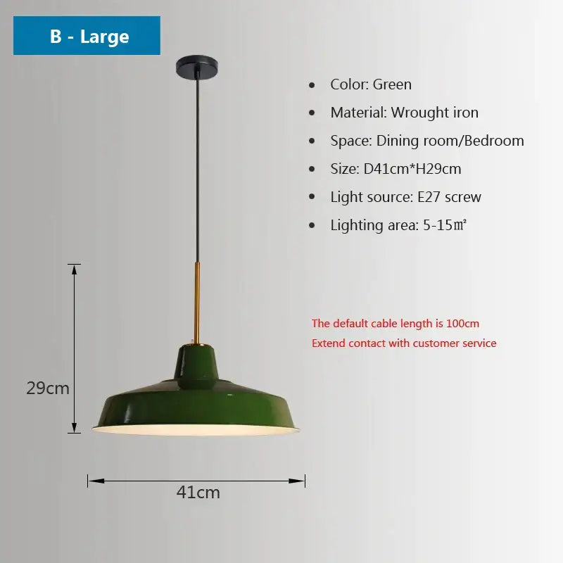 Green wrought iron pendant light with matte finish and brass accent from decorbites iron industrial chandeliers for dining room
