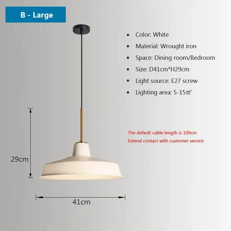 White pendant light with matte finish crafted from wrought iron in a decorbites iron industrial chandelier design