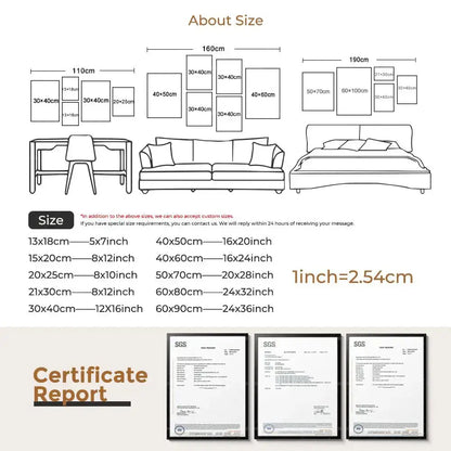 Decorbites™ islamic calligraphy wall art set with black framed dhikr tasbih calligraphy certificate reports