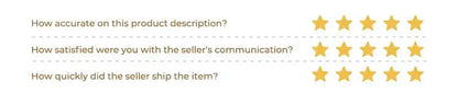 Yellow star rating system for customer feedback on decorbites™ islamic dhikr tasbih calligraphy wall art set quality and service
