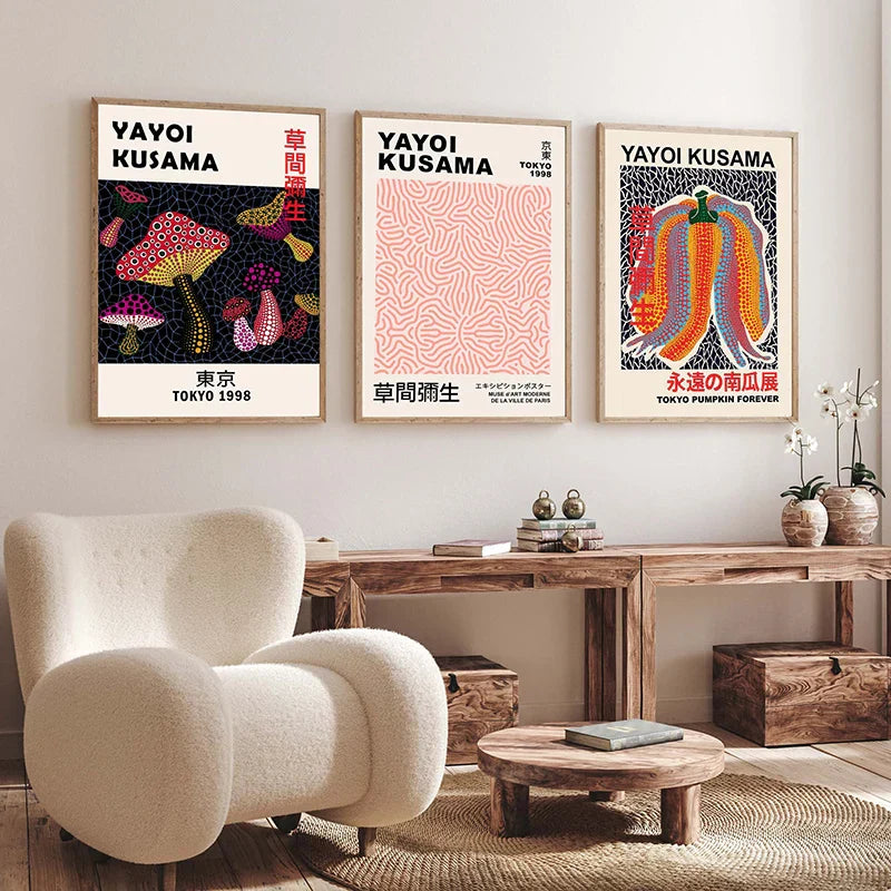 Japanese Abstract Art Canvas Print for Home Décor - Posters