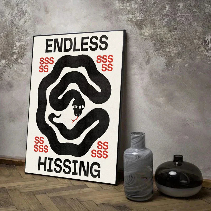 Japanese Koi Cat Abstract Animal Wall Art - Posters