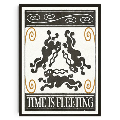 Japanese Koi Cat Abstract Canvas Wall Art - Posters