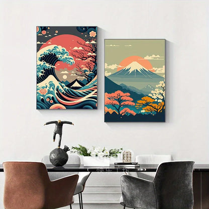 Japanese Nature Landscape Canvas Wall Art - Posters