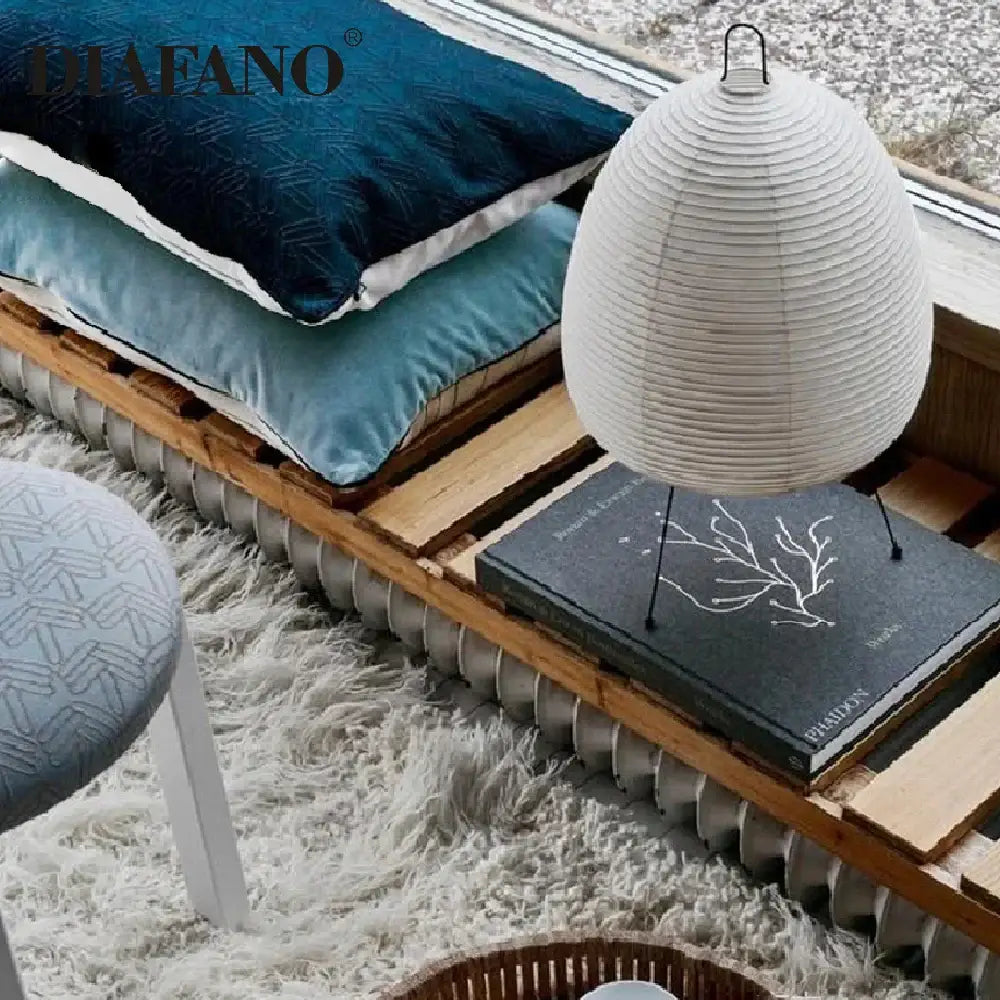 White paper lantern floor lamp with ribbed texture and black wire stand decorbites japanese style paper lighting
