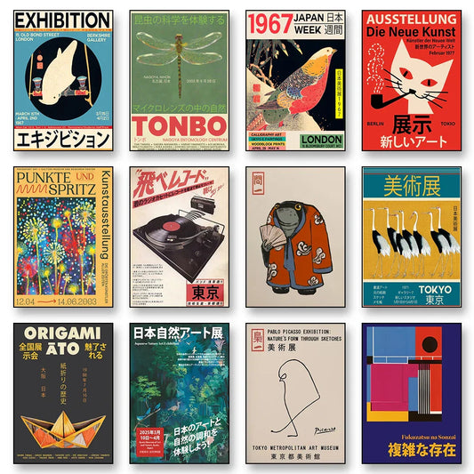 Japanese Vintage Music Canvas Wall Art - Posters