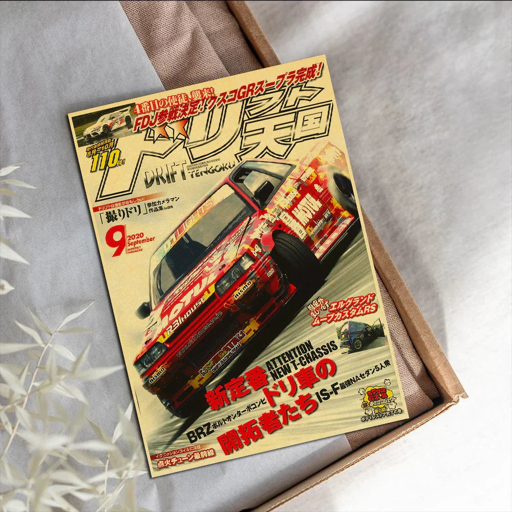 JDM Retro Racing Car Poster Prints - Posters
