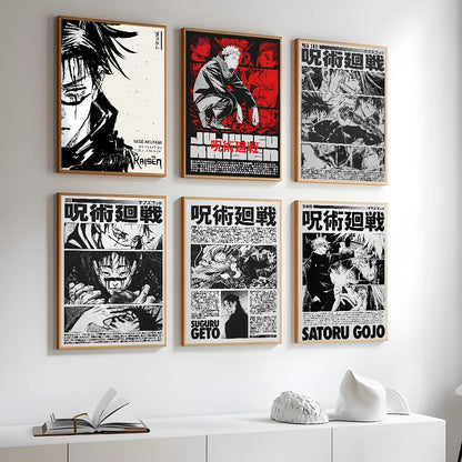 Jujutsu Kaisen Anime Poster Wall Art - Posters