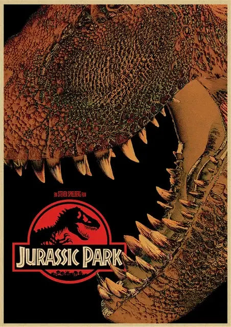 Decorbites™ jurassic park dinosaur canvas wall art featuring a textured vintage tyrannosaurus rex in earthy tones