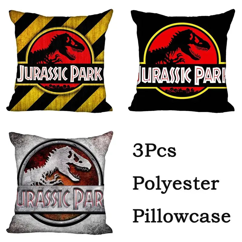 Decorbites jurassic park dinosaur pillowcase set featuring polyester park dinosaur pillowcases with iconic logo designs