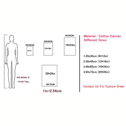 Kawaii Cat Anime Canvas Wall Art - Posters