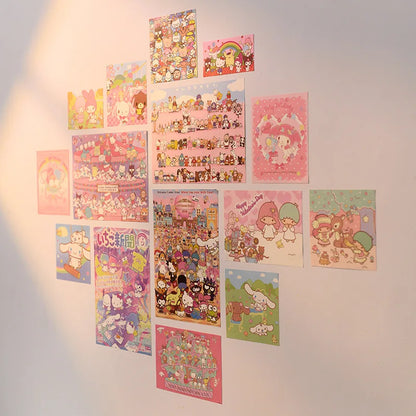 Kawaii HelloKitty Monthly Poster Set - 15pcs - Posters