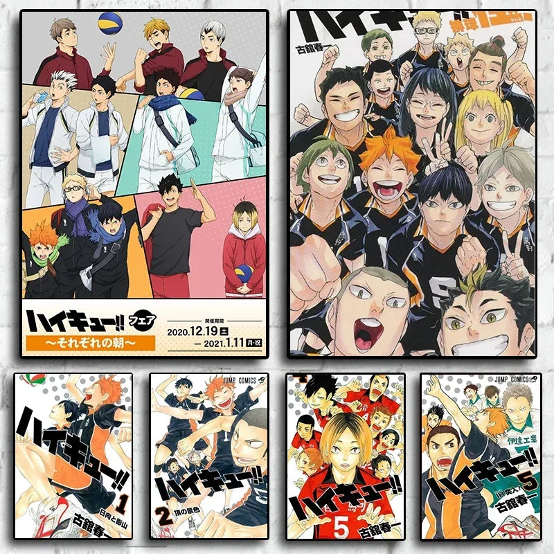 Kids Haikyuu Volleyball Anime Canvas Poster - Posters