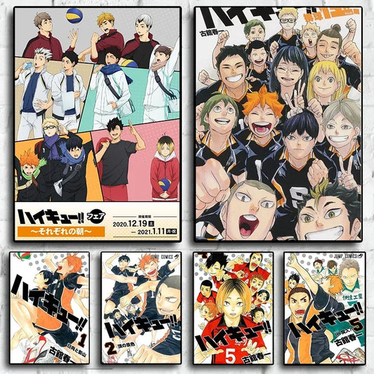 Kids Haikyuu Volleyball Anime Canvas Poster - Posters