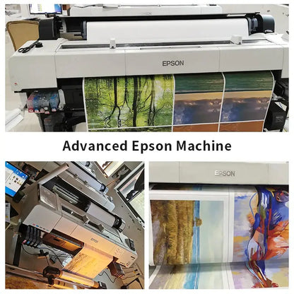 Advanced epson large-format printer with white and black exterior printing vibrant haikyuu anime canvas wall art