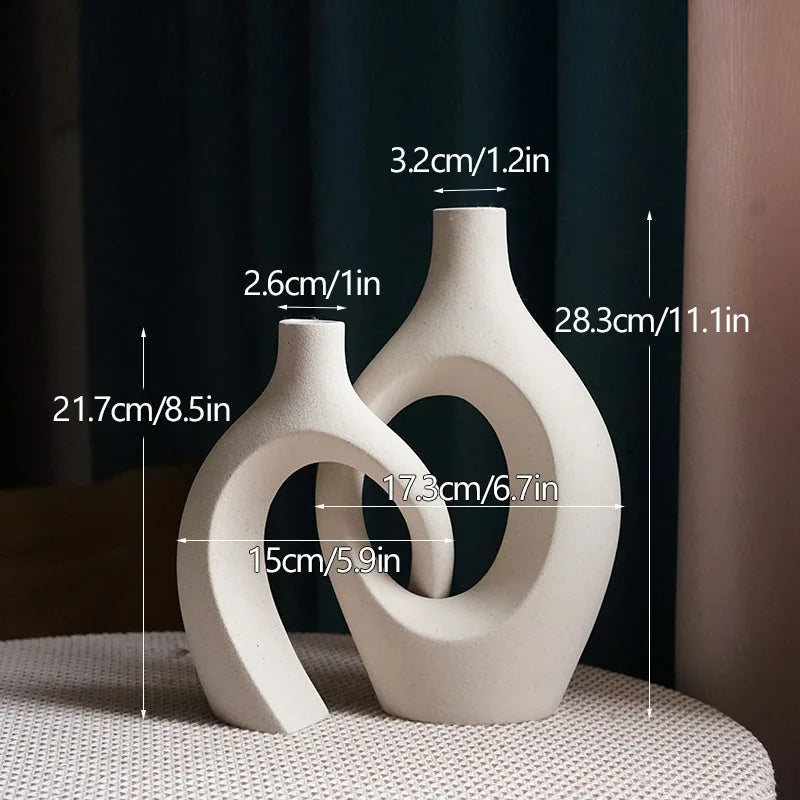Large 21cm CAPIRON Ceramic Vase Home Decor - Large 28cm - Vase