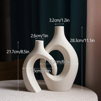 Large 21cm CAPIRON Ceramic Vase Home Decor - Large 28cm - Vase
