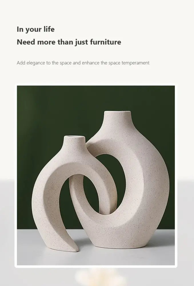 Large 21cm CAPIRON Ceramic Vase Home Decor - Vase