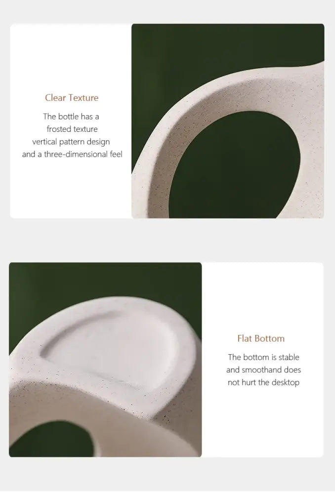 A sleek frosted white ceramic vase with vertical pattern design and smooth base ideal for large 21cm home decor