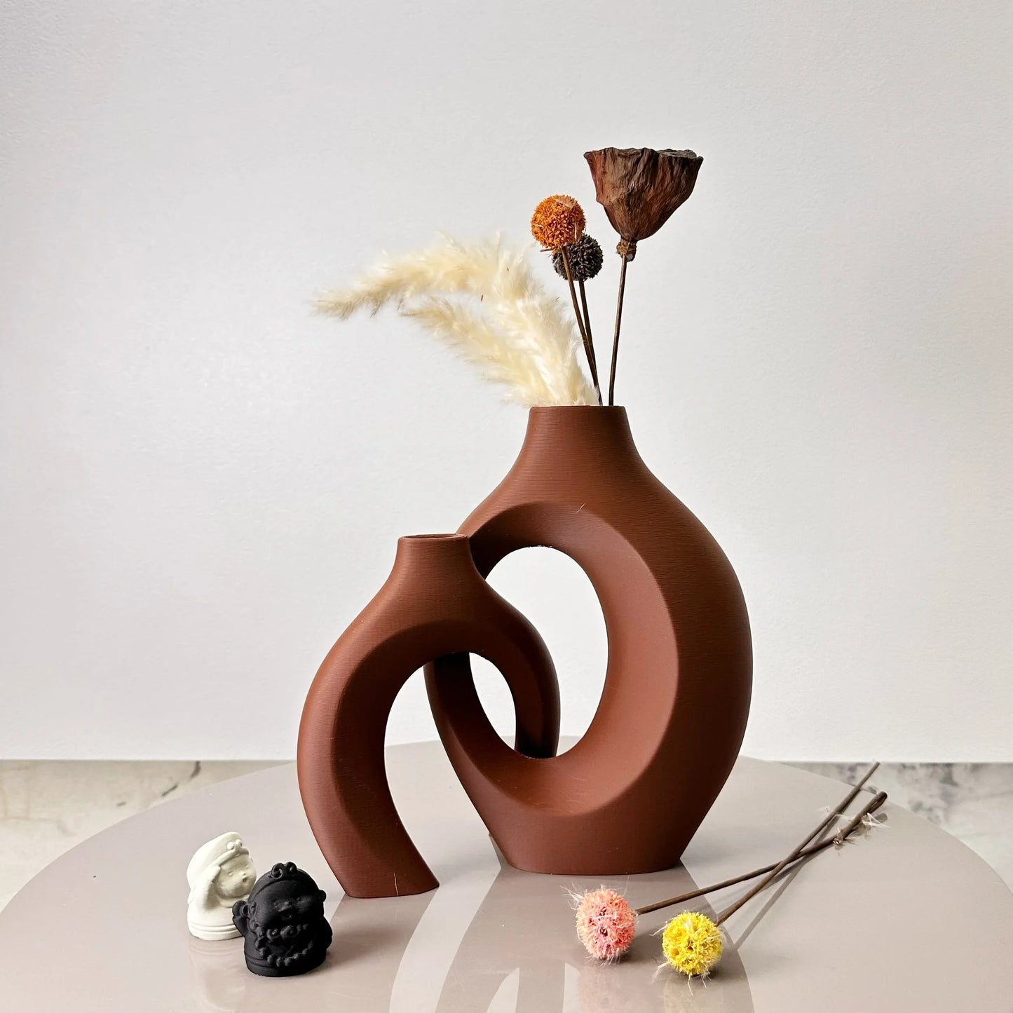 Large Dried Vase Set for Home and Office - Choco M Choco S - Vase