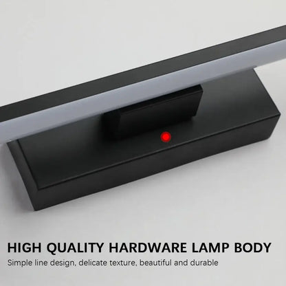 Black rectangular decorbites™ led rechargeable wall sconce with linear light source usb type-c and remote control