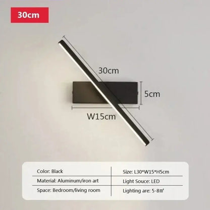 DecorBites™ led black rechargeable aluminum wall sconce with usb type-c light source and remote control features