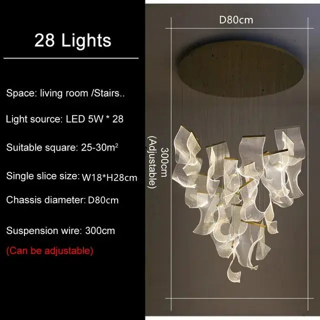 Modern white translucent DecorBites™ led ceiling chandelier with 28 lights and circular mount for living room use