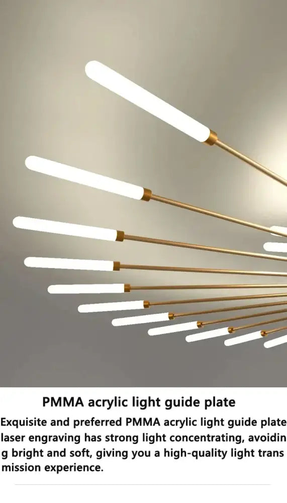 DecorBites™ led ceiling chandelier light featuring gold-toned rods and frosted pmma acrylic lamp plates