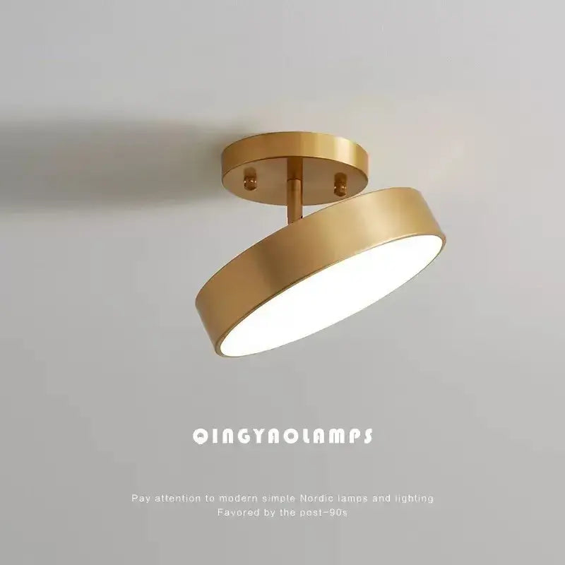 Modern gold-finished decorbites™ led ceiling light with sleek circular design and minimalist nordic aesthetic for bedroom and living room