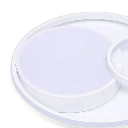 Decorbites™ white circular led ceiling light with sleek plastic finish and high color rendering for energy-saving illumination