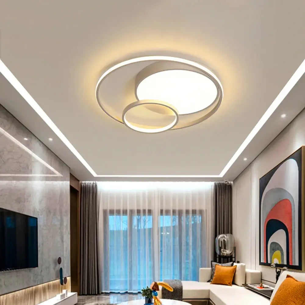 Decorbites™ led ceiling light with modern circular design, warm glow, and high color rendering for energy-saving illumination