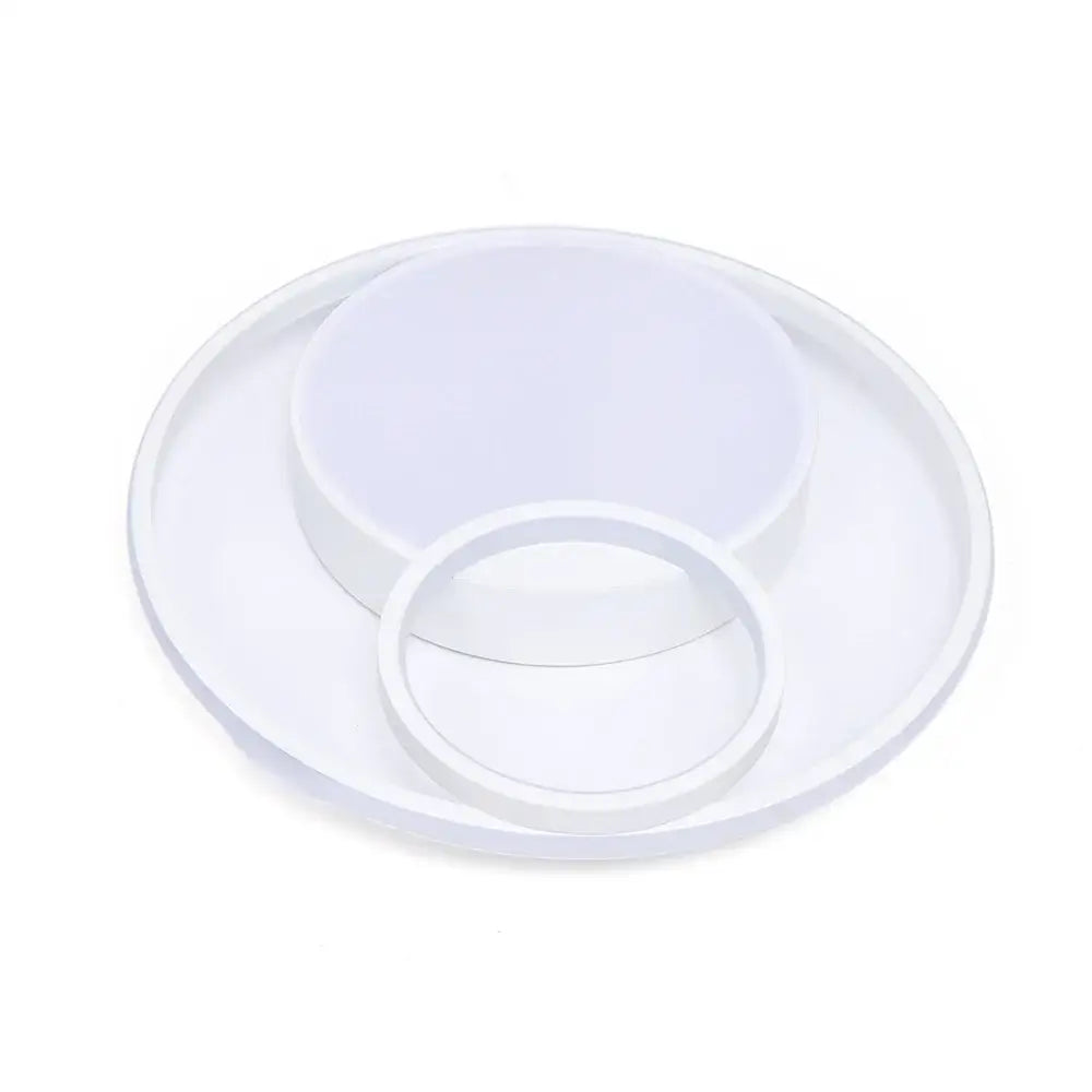 Clear acrylic circular mold set with three nested rings for decorbites led ceiling light with high color rendering