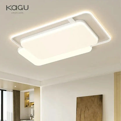 Modern white rectangular decorbites led ceiling lights with sleek minimalist design and soft glowing edges for indoor use