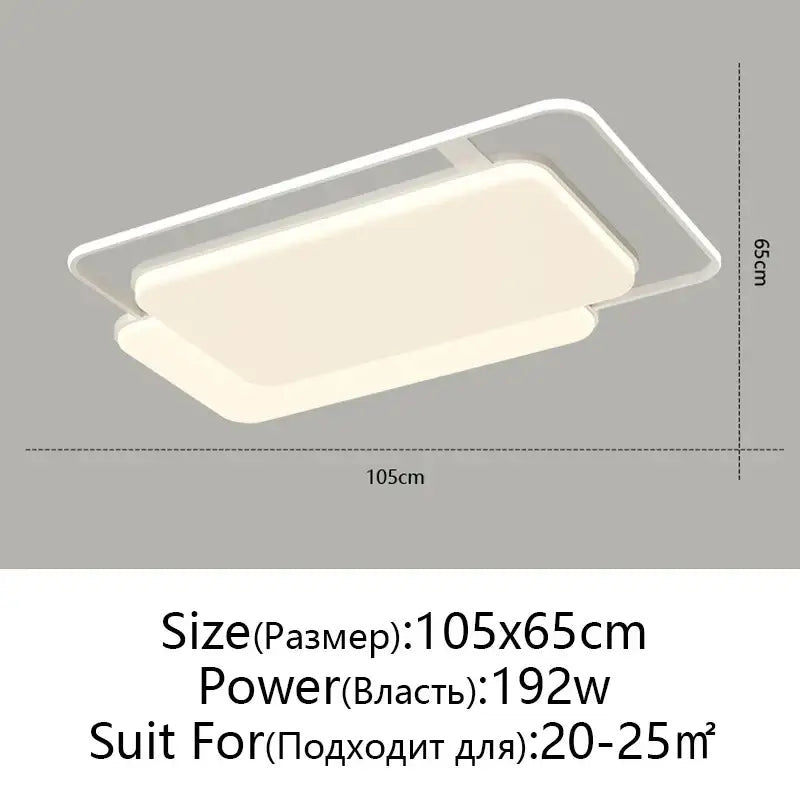 Modern white rectangular decorbites led ceiling lights with sleek minimalist design for bedroom and kitchen lighting fixtures