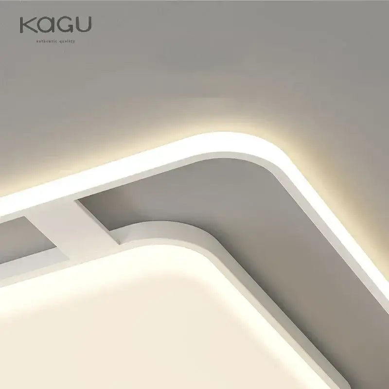 Modern white decorbites led ceiling lights with sleek curved design and integrated edge lighting for indoor use