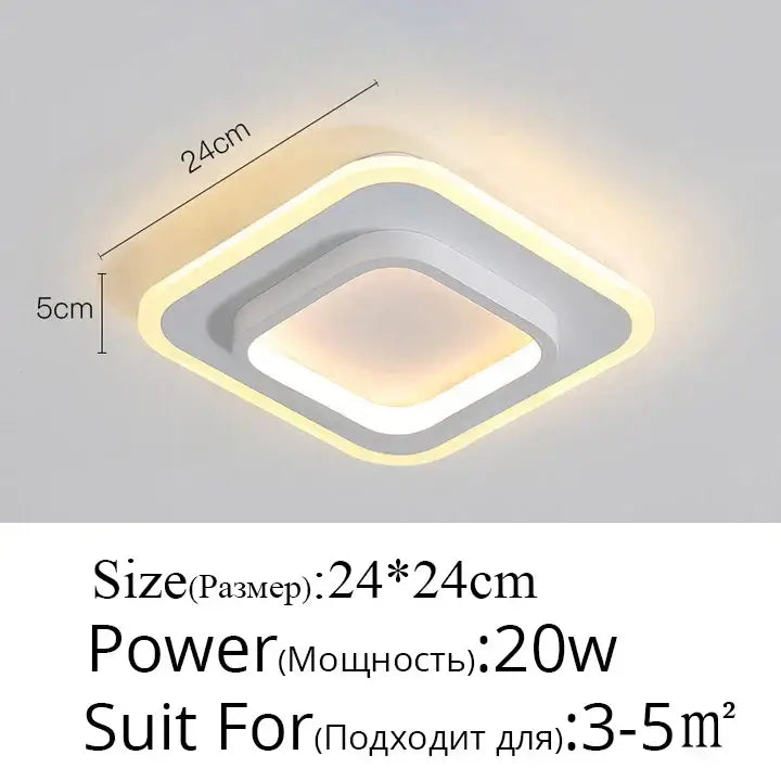 Modern decorbites led ceiling lights with sleek white and gray layered design and warm led illumination for bedroom and kitchen