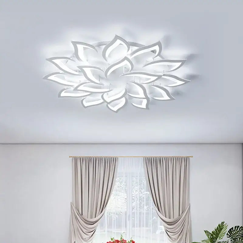 White floral decorbites led ceiling lights with layered petal design and modern led illumination for indoor spaces