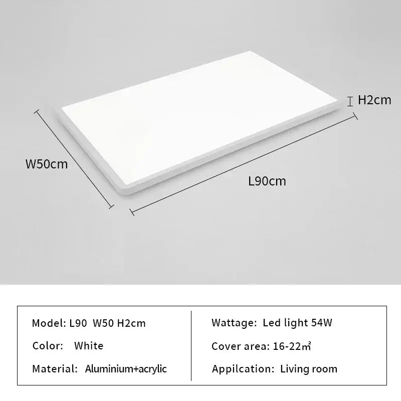 White rectangular decorbites led ceiling light panel with sleek aluminum and acrylic construction for modern ceiling lights