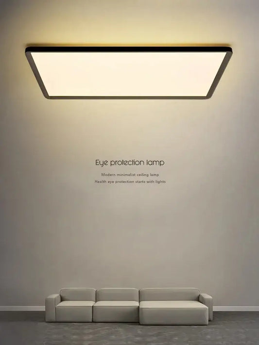 Modern minimalist rectangular ceiling lights by decorbites led ceiling with sleek black frame and warm white led lighting