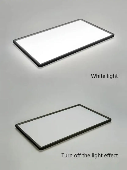 Rectangular decorbites led ceiling light with sleek black frame and bright white illumination for modern home lighting