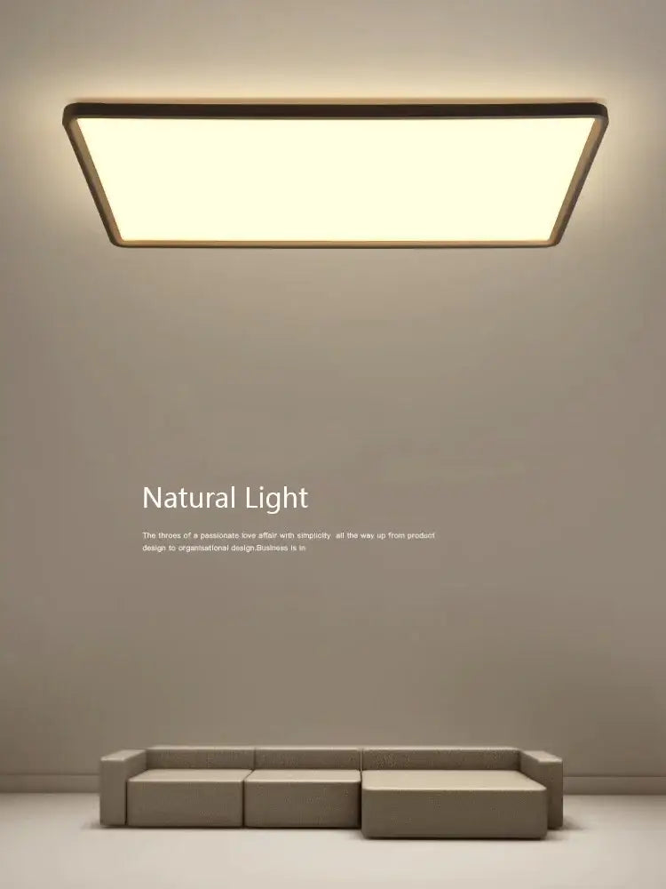 Rectangular decorbites led ceiling light with warm diffused glow and minimalist modern design for home deco