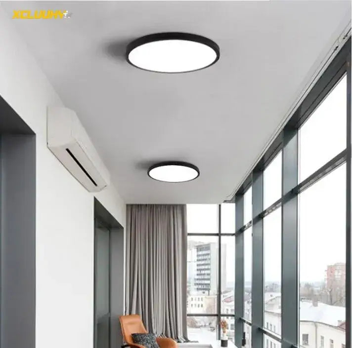 Black circular iron decorbites led ceiling light with ultra-thin modern design for living room and bedroom ceiling lights