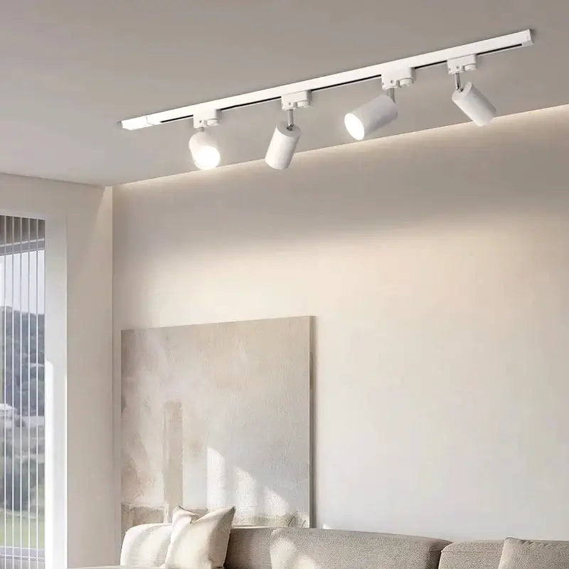 White decorbites led ceiling lights with three adjustable spotlights for modern indoor living room and bedroom lighting