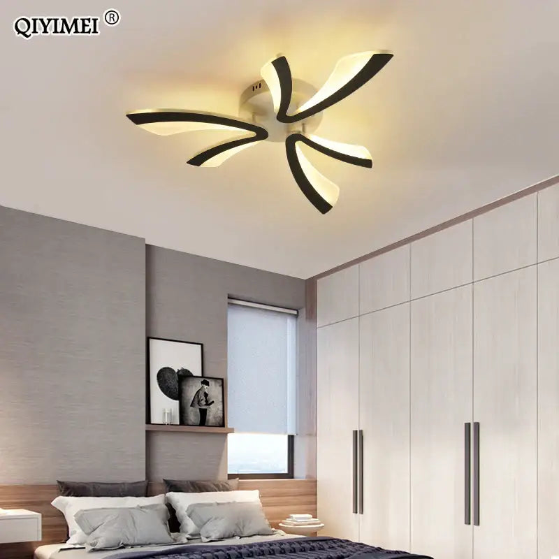 Modern black and white acrylic decorbites led ceiling light with sleek flower-like design for indoor home lighting