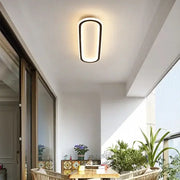 Modern decorbites led ceiling light with sleek black frame and warm white illumination for home corridors and balconies