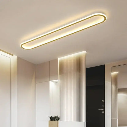 Modern gold-toned oval decorbites led ceiling light with minimalist design for aisle cloakroom corridor balcony lighting