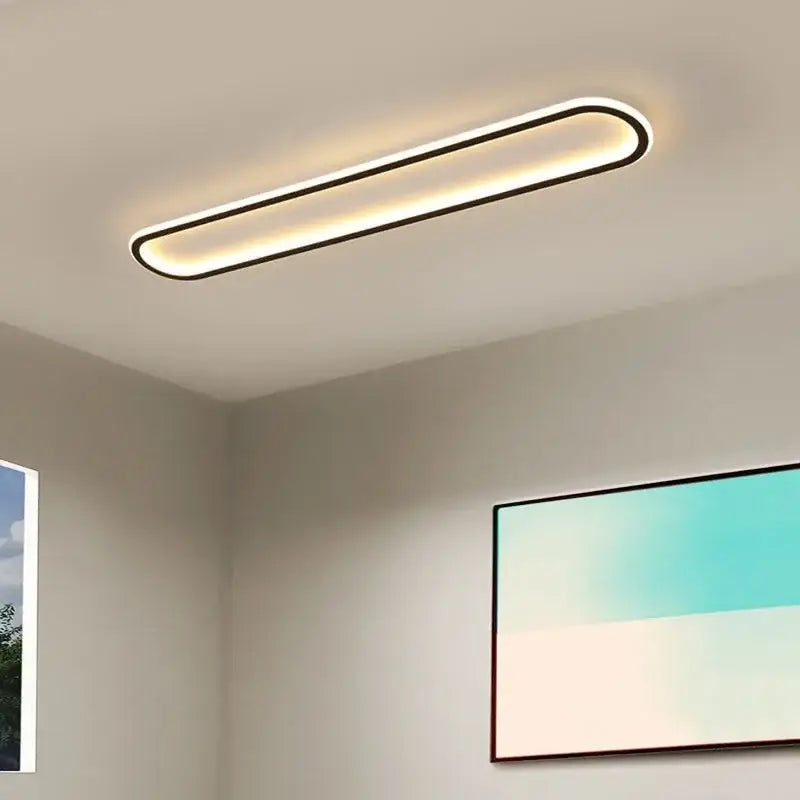 Modern decorbites led ceiling light with sleek black frame and warm white illumination for home lighting use