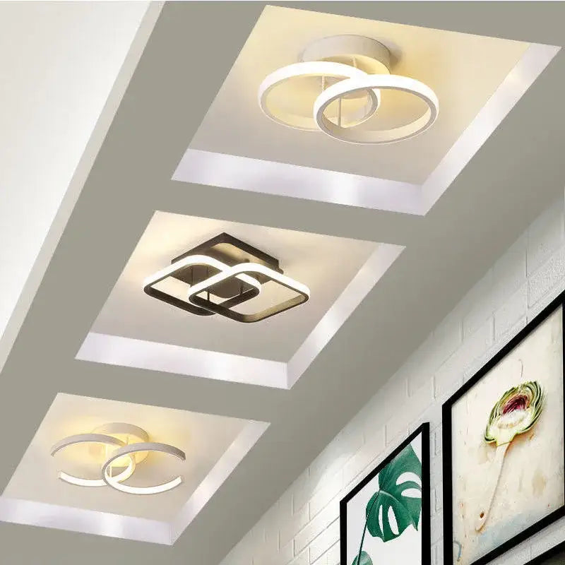 Modern white and black geometric led ceiling lights by decorbites led ceiling for bedroom living room and balcony lighting