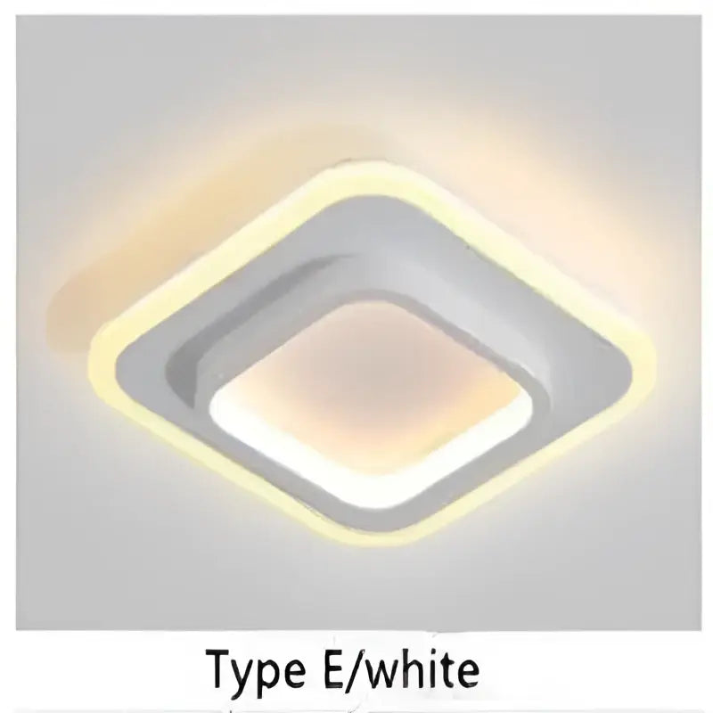 Modern white decorbites led ceiling light with sleek square design and warm glow for bedroom and living room lighting